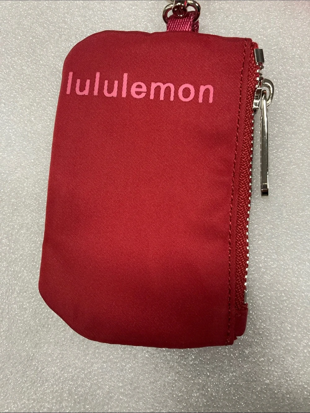lululemon Dual Zip Key Pouch Set in Berry and Neon Pink